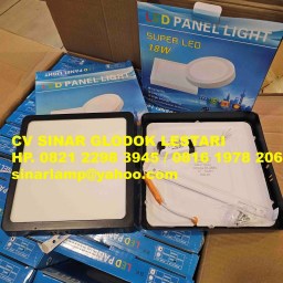 Downlight LED Outbow 18 Watt Kotak Hitam 3000K
